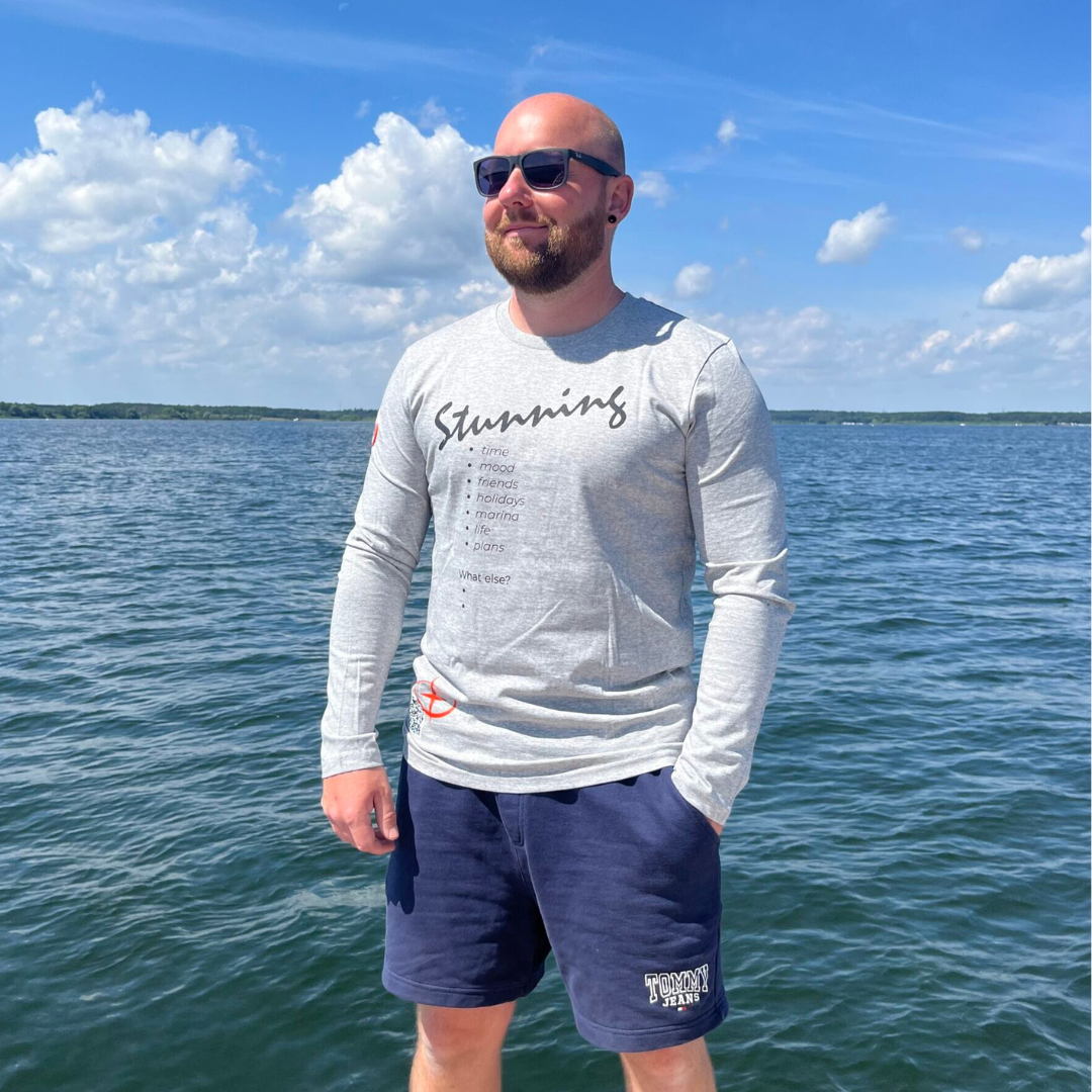 Sea Scouts Fleesensee Langarmshirt Herren Grau – Produktansicht 1