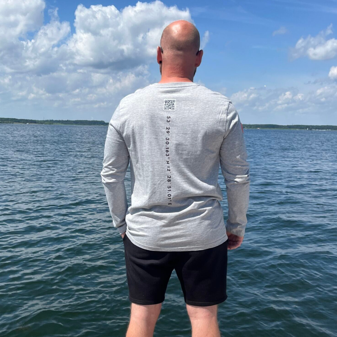 Sea Scouts Fleesensee Langarmshirt Herren Grau Harbor Warriors – Produktansicht 2