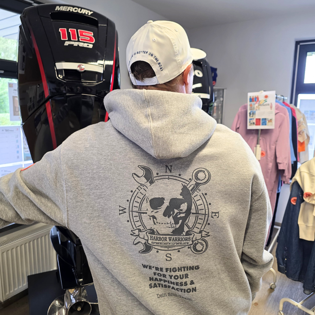 Sea Scouts Fleesensee Hoodie Herren Grau Harbor Warriors – Produktansicht 1