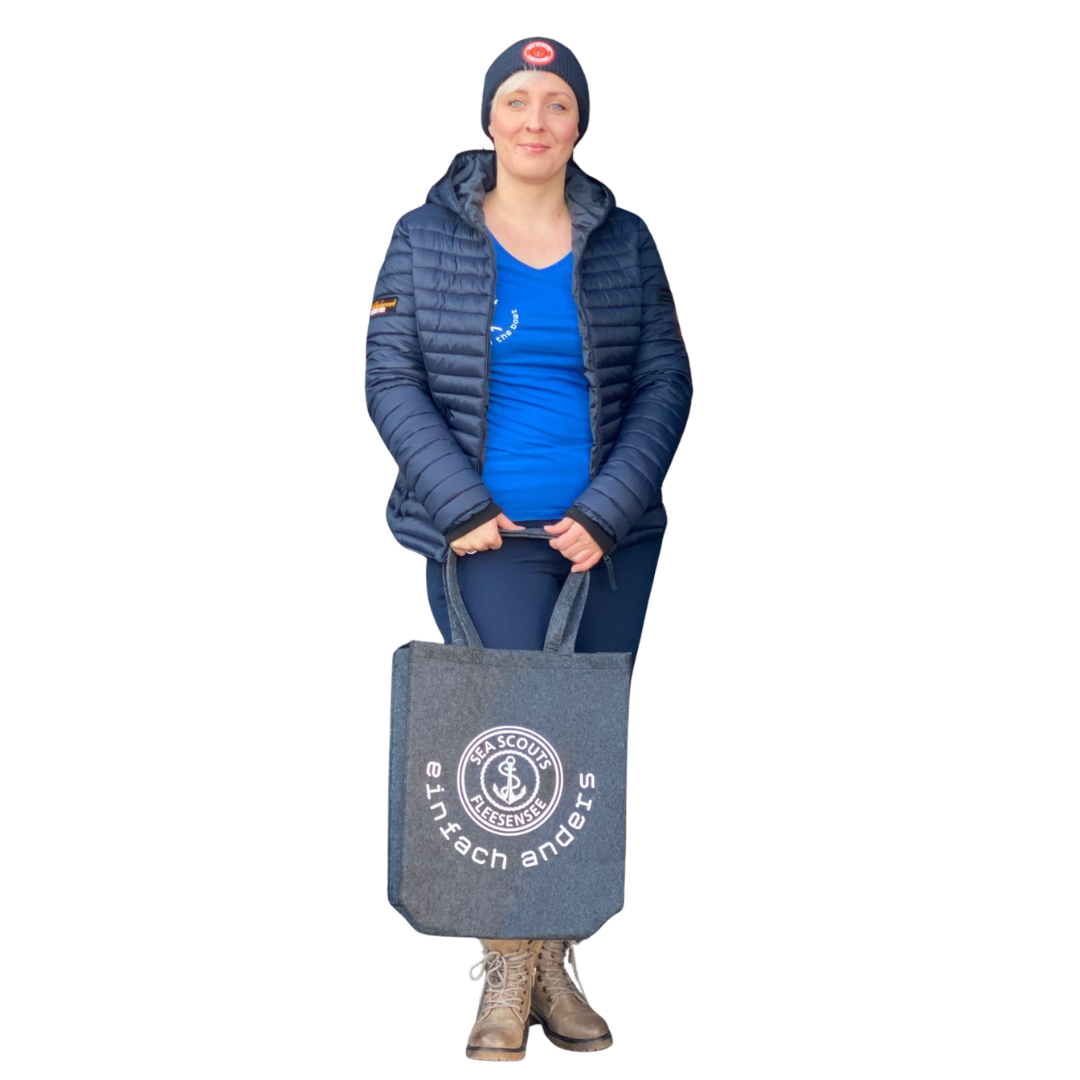 SEA SCOUTS Filztasche Anthrazit – Fleesensee Edition