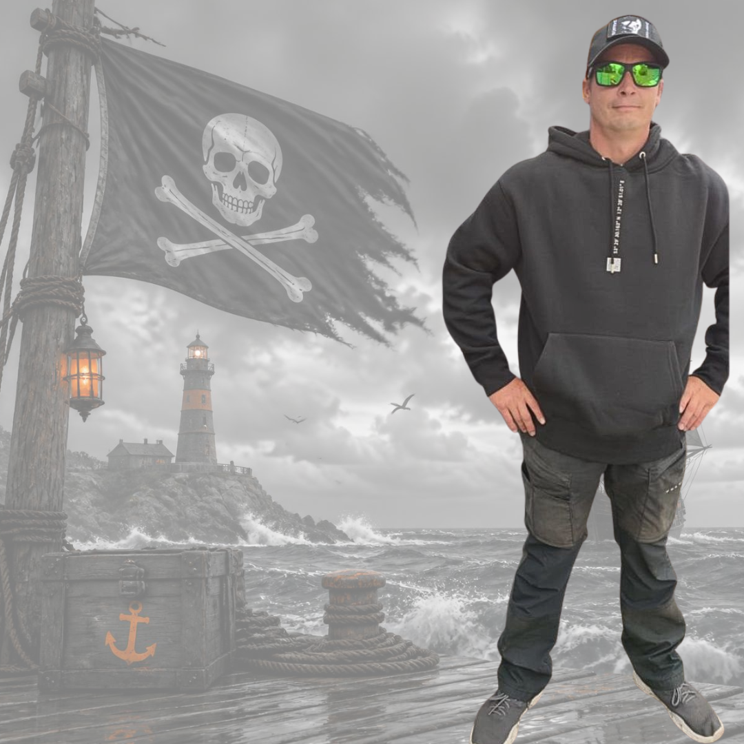 SeaScouts Fleesensee Hoodie Herren Harbor Warriors Schwarz – Produktansicht 1