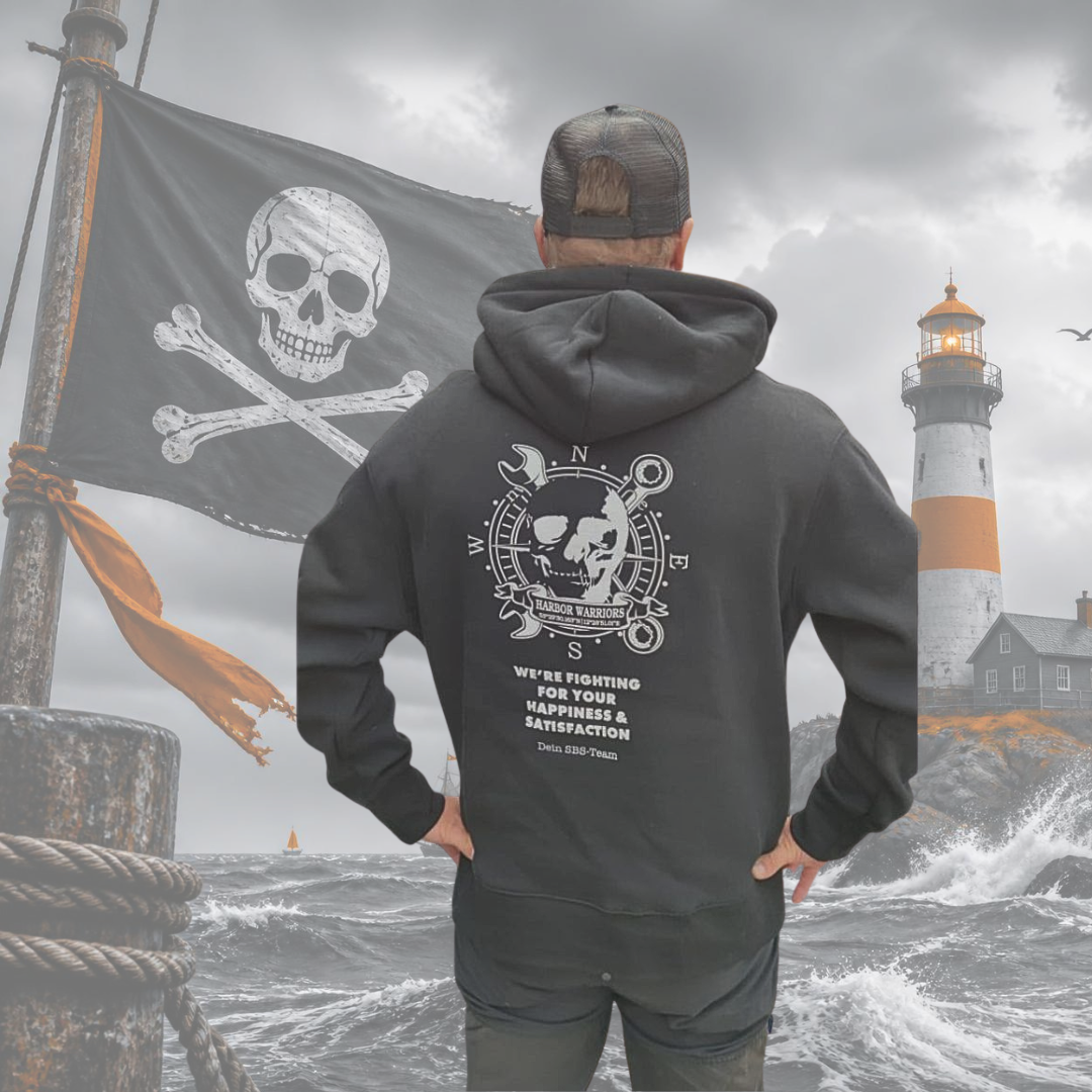 SeaScouts Fleesensee Hoodie Herren Harbor Warriors Schwarz – Produktansicht 3