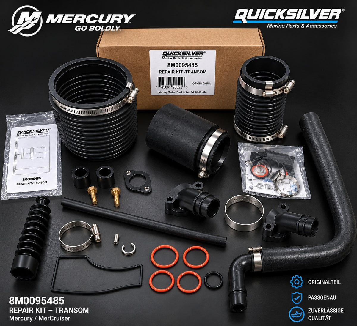 Mercury Reparatur Kit Transom 8M0095485 – für Mercruiser Bravo 1/2/3 ab 1982