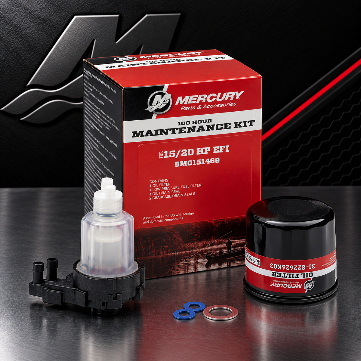 Mercury Service Kit 100 Std. – F15 / F20 EFI Außenborder | Art. 8M0151469