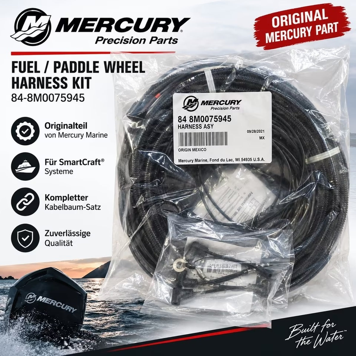 Mercury Marine Harness Kit Fuel / Paddle Wheel – 84-8M0075945 | SmartCraft | Neu