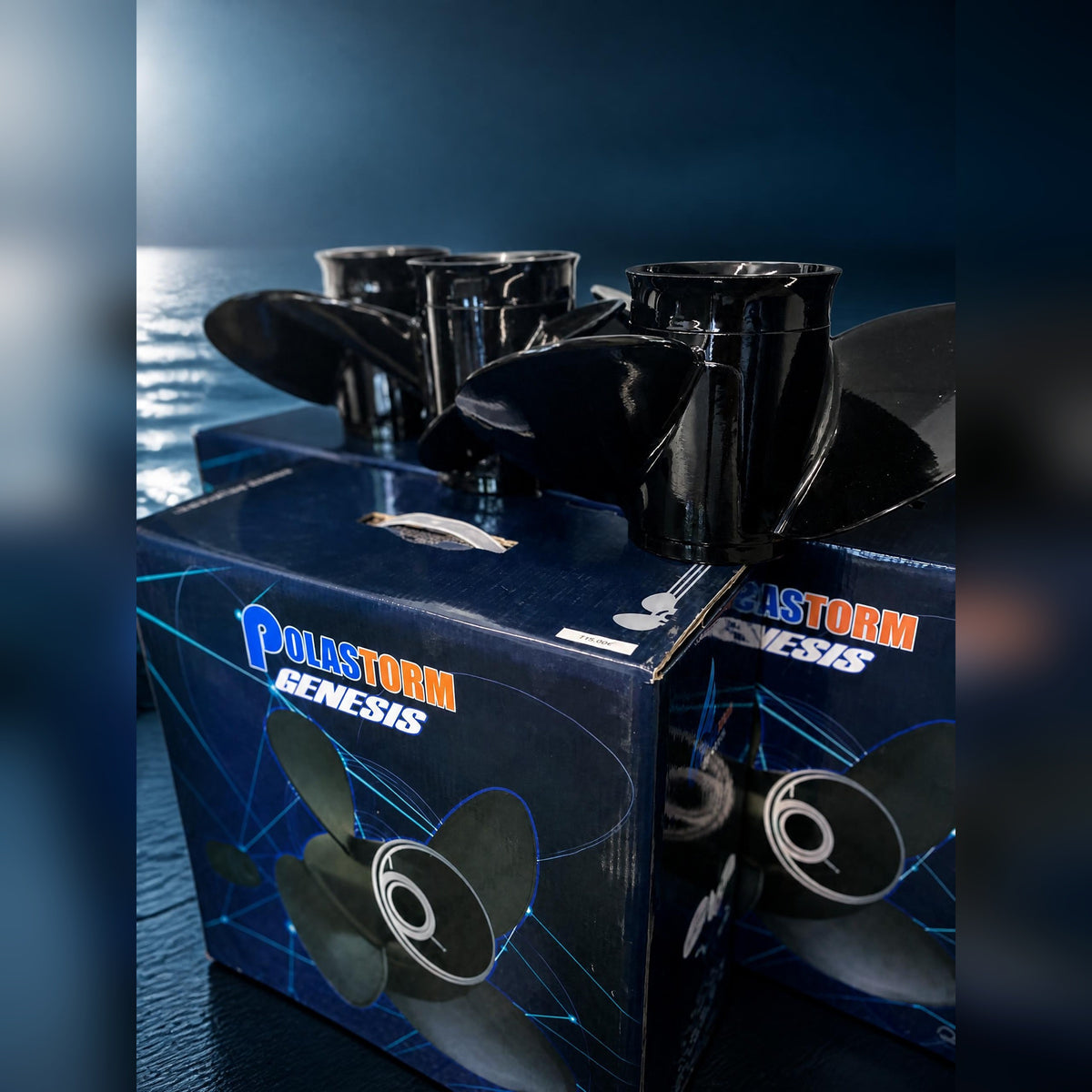 Polastorm Propeller 14½ x 19R – Außenborder, schwarz, ohne Nabenkit