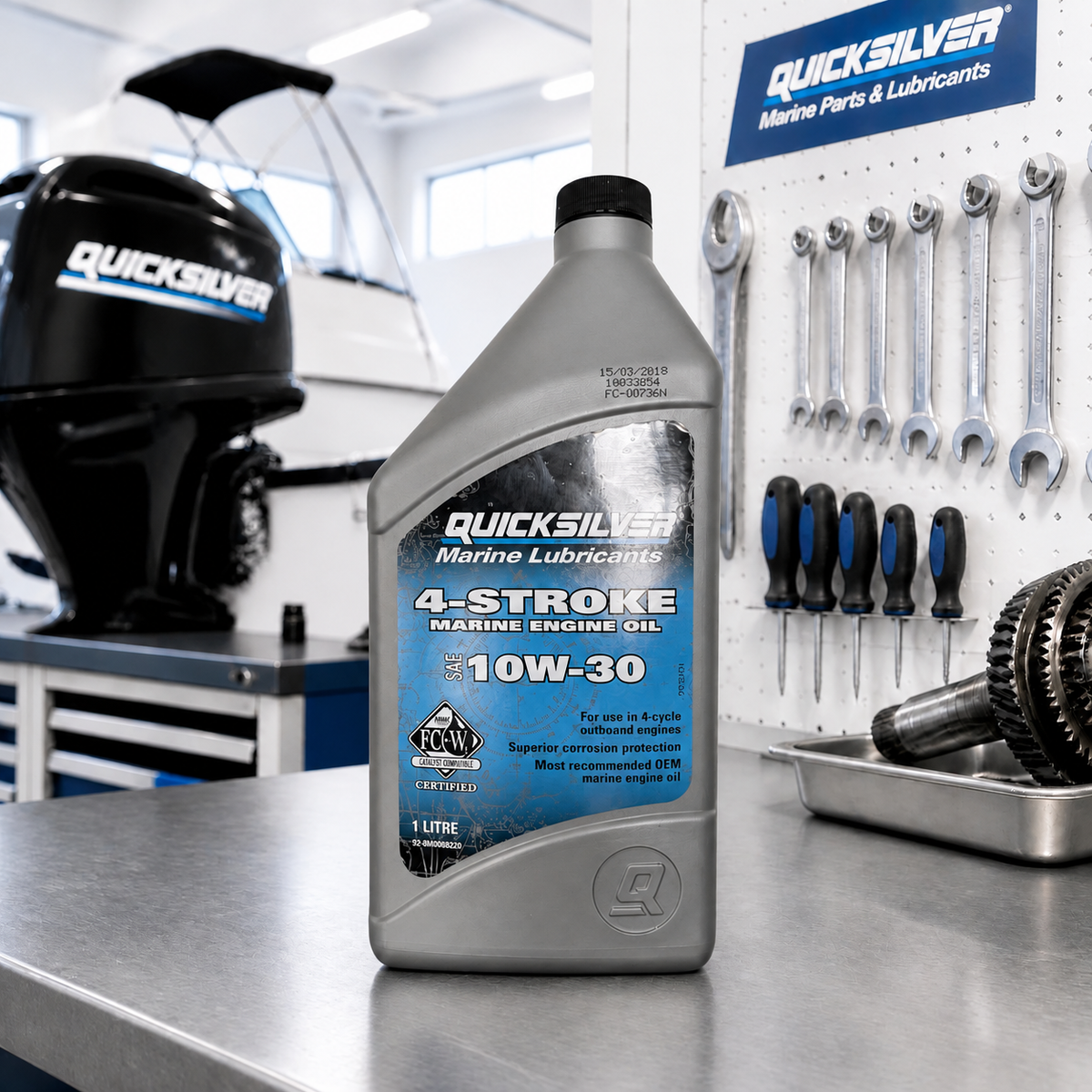 Quicksilver 4-Takt Motoröl SAE 10W-30 – Marine Engine Oil | 1 Liter | Art. 8M0086220