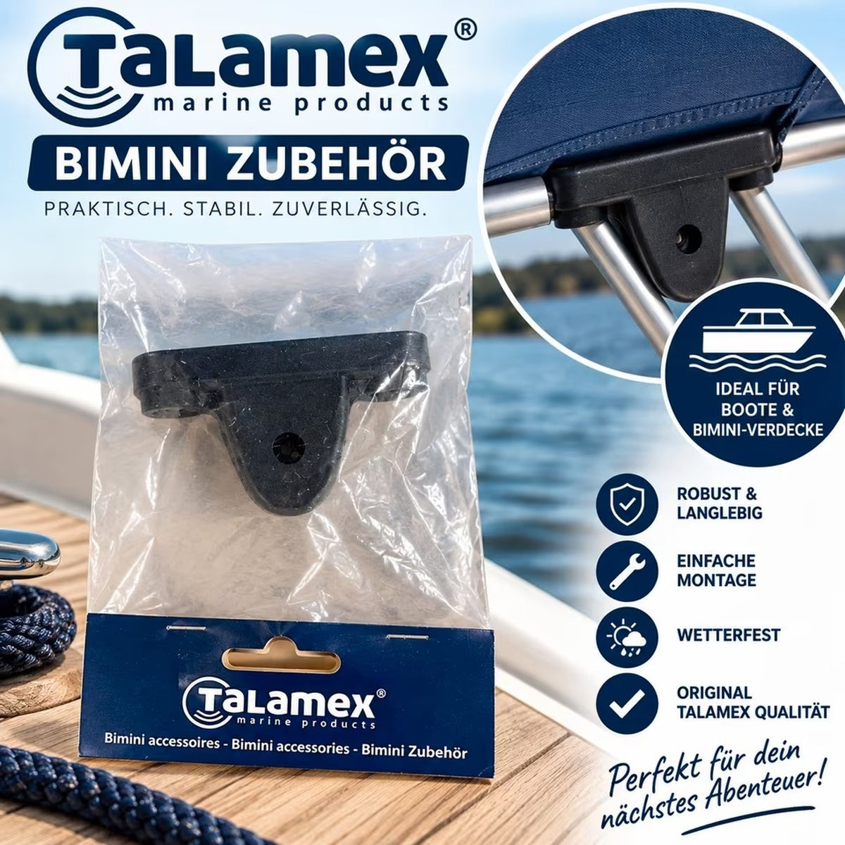 Talamex Bimini Deckplatte / Horizontal Deck Hinge – Ersatzteil | 95.900.344 | Neu