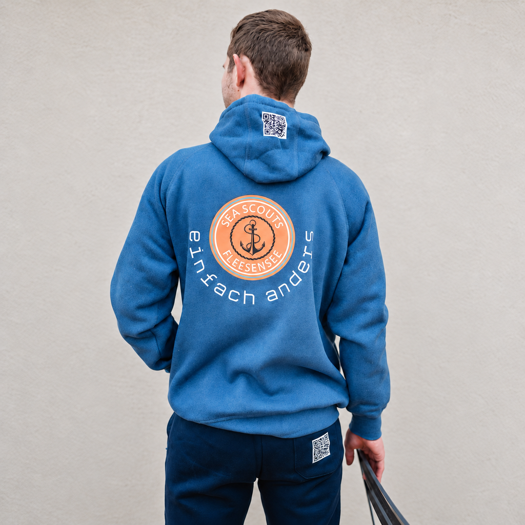 SEA SCOUTS Damen-Hoodie Jeansblau – Fleesensee Edition