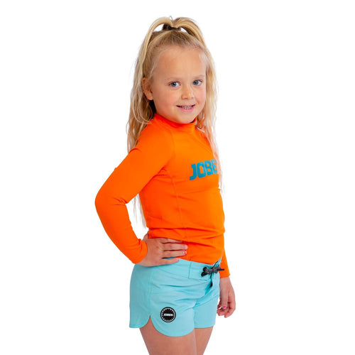 JOBE Boardshorts Mädchen Vintage Teal Größe 98/104 – schnelltrocknende Kinderbadeshorts