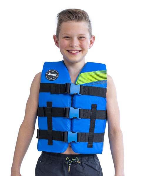 JOBE Nylon Kinderschwimmweste Blau 50N für Kinder 30 bis 40 kg