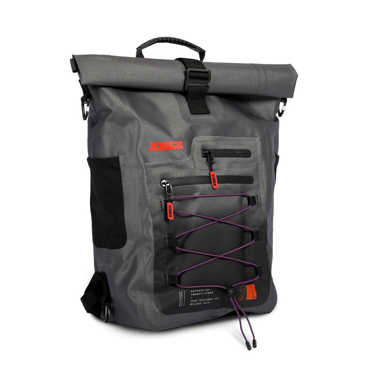 JOBE Tagesrucksack Grau – wasserdichter SUP und Outdoor Rucksack