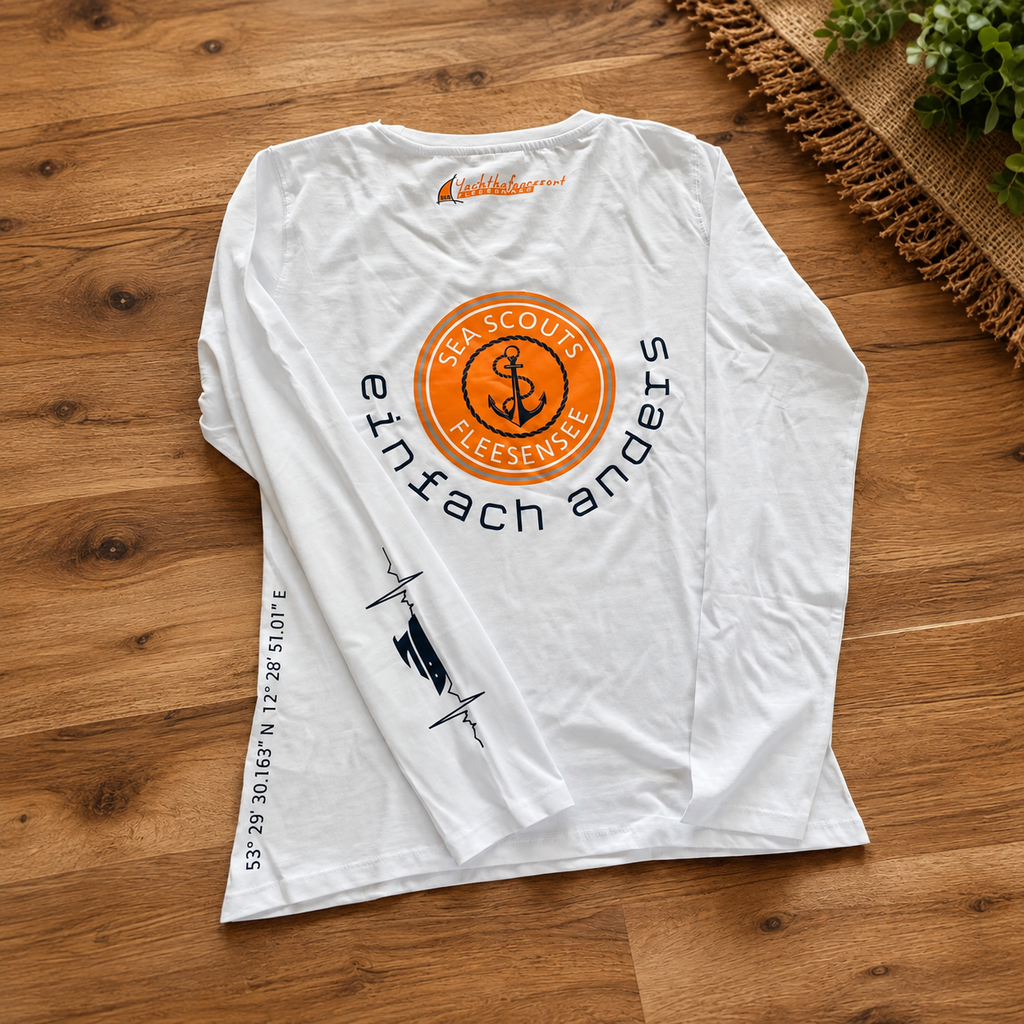 SEA SCOUTS Langarmshirt Damen Weiß – Fleesensee Edition