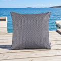 Wasserabweisendes Bootskissen blau grau mit Muster 45 x 45 cm
