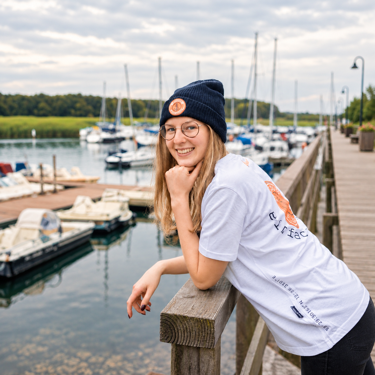 SEA SCOUTS T-Shirt Damen Weiß – Fleesensee Edition