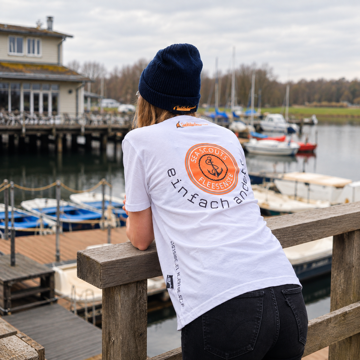 SEA SCOUTS T-Shirt Damen Weiß – Fleesensee Edition