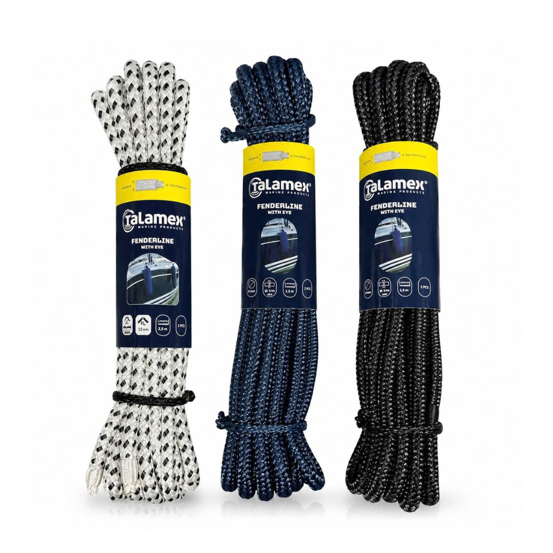 Talamex Fenderleine 2er Set 8 mm x 2,5 m für Boot und Steg